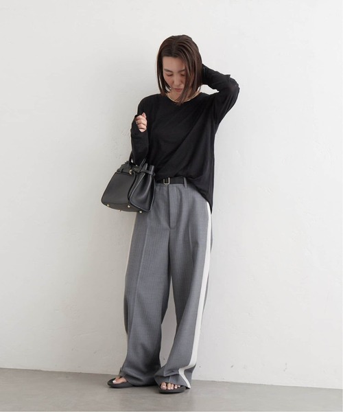 JOURNAL STANDARD(ジャーナルスタンダード)の「《追加》クルーネックシアーロングTシャツ(Tシャツ/カットソー・レディース・ブラック/ライトグレー/ホワイト/ピンク・FREE)」の11枚目の写真