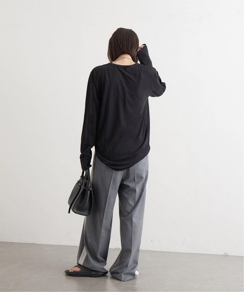 JOURNAL STANDARD(ジャーナルスタンダード)の「《追加》クルーネックシアーロングTシャツ(Tシャツ/カットソー・レディース・ブラック/ライトグレー/ホワイト/ピンク・FREE)」の12枚目の写真