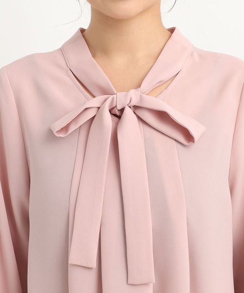 Andemiu(アンデミュウ)の「前後2WAYボウタイブラウス308246(シャツ/ブラウス・レディース・ネイビー/グレー/オフホワイト/ピンク/ブルー/グリーン・FREE)」の18枚目の写真