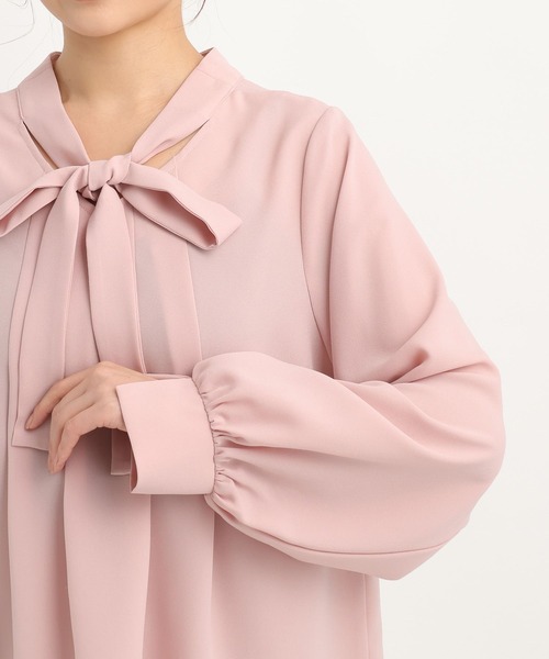 Andemiu(アンデミュウ)の「前後2WAYボウタイブラウス308246(シャツ/ブラウス・レディース・ネイビー/グレー/オフホワイト/ピンク/ブルー/グリーン・FREE)」の17枚目の写真