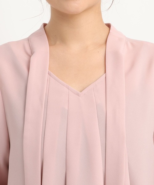 Andemiu(アンデミュウ)の「前後2WAYボウタイブラウス308246(シャツ/ブラウス・レディース・ネイビー/グレー/オフホワイト/ピンク/ブルー/グリーン・FREE)」の14枚目の写真