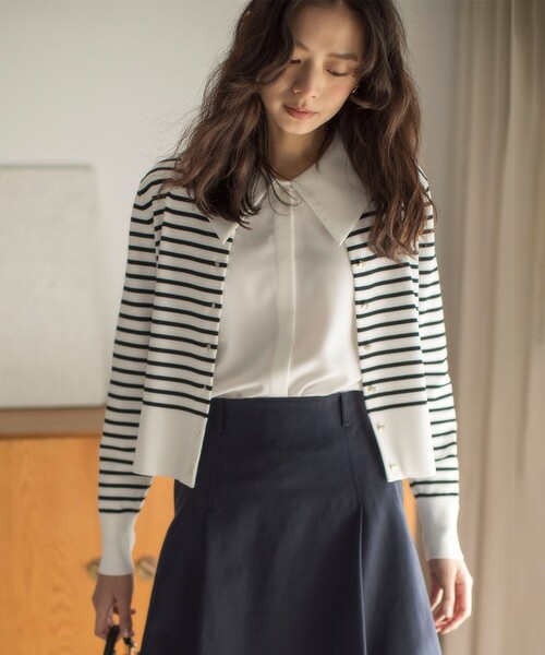 組曲（クミキョク）の「ショールカラー ブラウス（シャツ/ブラウス・レディース・アイボリー系・6/5）」の3枚目の写真