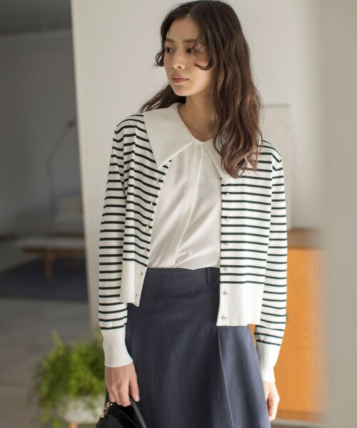 組曲（クミキョク）の「ショールカラー ブラウス（シャツ/ブラウス・レディース・アイボリー系・6/5）」の4枚目の写真