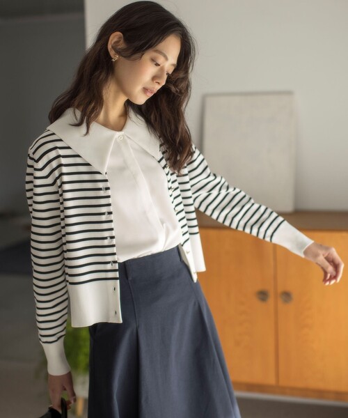 組曲（クミキョク）の「ショールカラー ブラウス（シャツ/ブラウス・レディース・アイボリー系・6/5）」の5枚目の写真