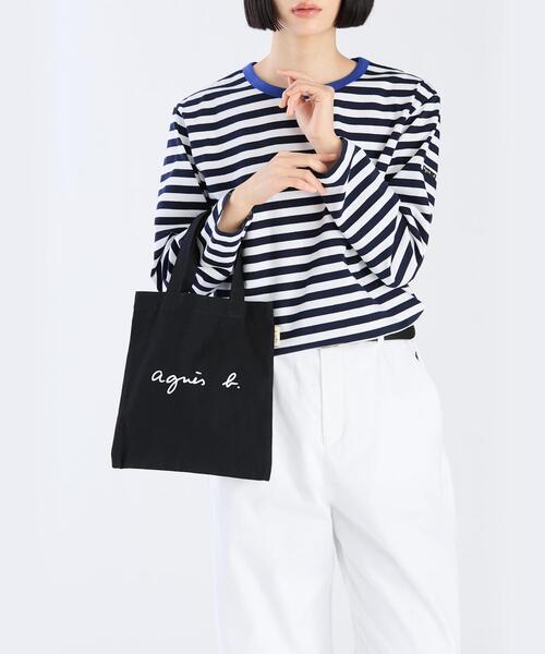 agnes b.（アニエスベー）の「ロゴ ハンドバッグ YAS18－02（ハンドバッグ・レディース・ブラック・FREE）」の8枚目の写真