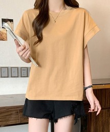 レディース フレンチスリーブTシャツ コンパクトシルエット ベーシック Tシャツ