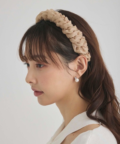 セール】チュールギャザーカチューシャ（ヘアゴム）｜fifth