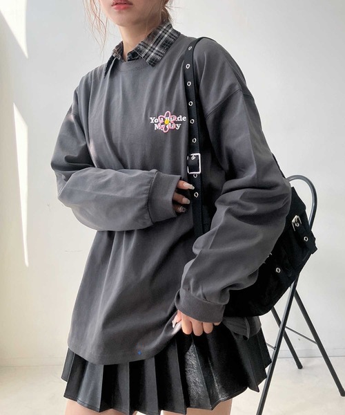 AS KNOW AS plus（アズノゥアズプラス）の「●アソートモチーフロンＴ（Tシャツ/カットソー・レディース・チャコールグレー/ブラック/オフホワイト/オートミール/ブラック系その他/グレー系/ホワイト系/ベージュ系その他/ベージュ系/ダークグリーン系/ブルー系その他2/ホワイト系1/ベージュ系1/レッド系1/ベージュ系その他2/グレー系1・FREE）」の7枚目の写真