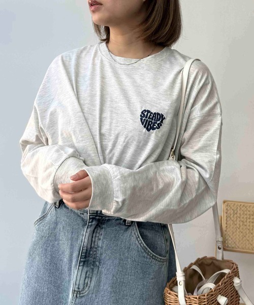 AS KNOW AS plus（アズノゥアズプラス）の「●アソートモチーフロンＴ（Tシャツ/カットソー・レディース・チャコールグレー/ブラック/オフホワイト/オートミール/ブラック系その他/グレー系/ホワイト系/ベージュ系その他/ベージュ系/ダークグリーン系/ブルー系その他2/ホワイト系1/ベージュ系1/レッド系1/ベージュ系その他2/グレー系1・FREE）」の11枚目の写真