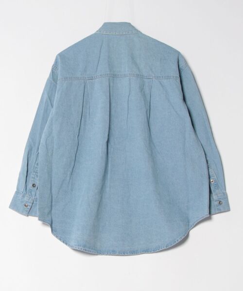 マイカ＆ディール タグ付き 21AW オーバーサイズ デニム シャツ F ブルー MICA&DEAL /マイカアンドディール】ライトオンスデニムシャツ
