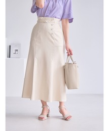 ベルト付きタックマーメイドスカート 【低身長・小柄女性】