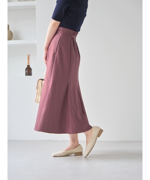 COHINA（コヒナ）の「ベルト付きタックマーメイドスカート 【低身長・小柄女性】（スカート・レディース・ホワイト/レッド・S-Regular/XS-Regular/XS-Short）」の3枚目の写真