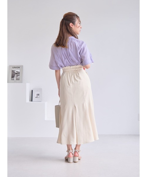 COHINA（コヒナ）の「ベルト付きタックマーメイドスカート 【低身長・小柄女性】（スカート・レディース・ホワイト/レッド・S-Regular/XS-Regular/XS-Short）」の6枚目の写真