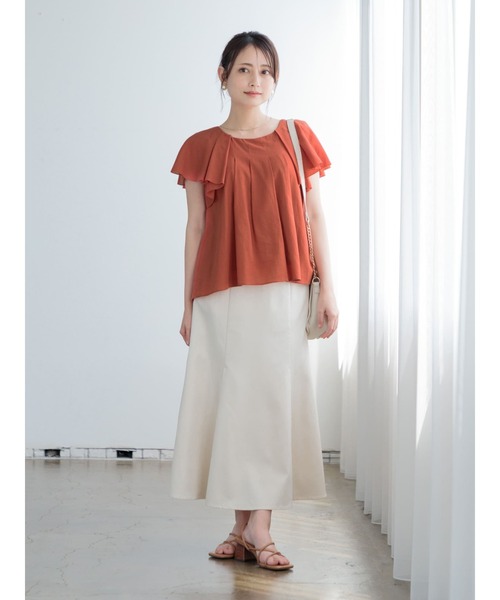 COHINA（コヒナ）の「ベルト付きタックマーメイドスカート 【低身長・小柄女性】（スカート・レディース・ホワイト/レッド・S-Regular/XS-Regular/XS-Short）」の11枚目の写真