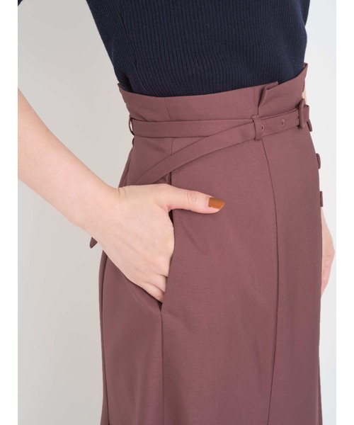 COHINA（コヒナ）の「ベルト付きタックマーメイドスカート 【低身長・小柄女性】（スカート・レディース・ホワイト/レッド・S-Regular/XS-Regular/XS-Short）」の20枚目の写真