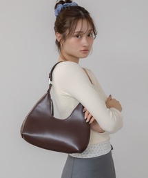 HEILIS | スムースレザーワンショルダーバッグ / ハンドバッグ ワンハンドルバッグ ホーボーバッグ ハーフムーンバッグ オケージョン セレモニースタイル(ハンドバッグ)