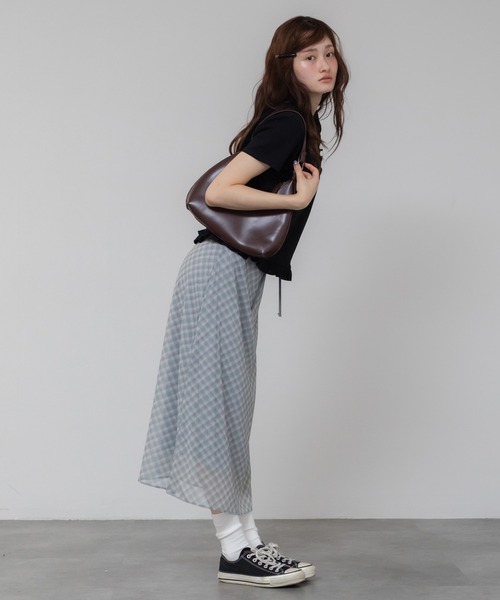 HEILIS（ヘイリス）の「スムースレザーワンショルダーバッグ / ハンドバッグ ワンハンドルバッグ ホーボーバッグ ハーフムーンバッグ オケージョン セレモニースタイル（ハンドバッグ・レディース・ブラウン/ブラック/ピンク・FREE）」の20枚目の写真