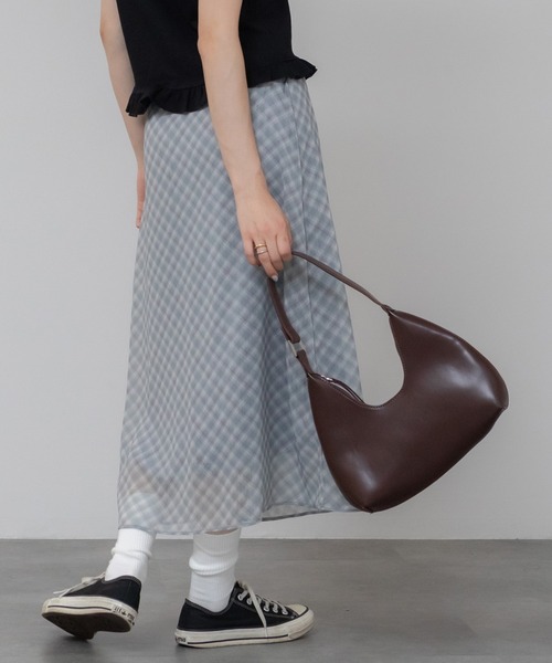 HEILIS（ヘイリス）の「スムースレザーワンショルダーバッグ / ハンドバッグ ワンハンドルバッグ ホーボーバッグ ハーフムーンバッグ オケージョン セレモニースタイル（ハンドバッグ・レディース・ブラウン/ブラック/ピンク・FREE）」の17枚目の写真