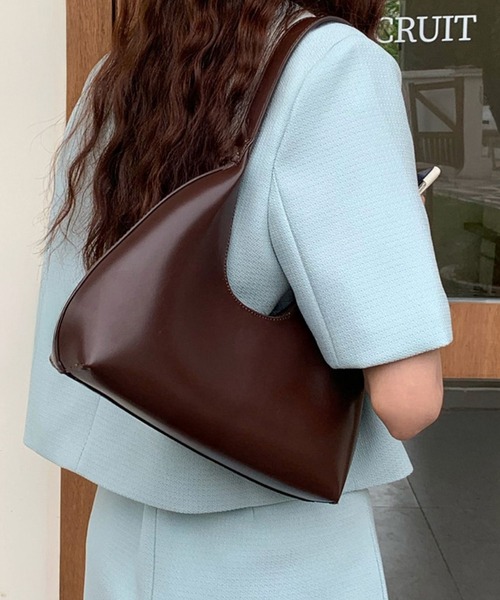 HEILIS（ヘイリス）の「スムースレザーワンショルダーバッグ / ハンドバッグ ワンハンドルバッグ ホーボーバッグ ハーフムーンバッグ オケージョン セレモニースタイル（ハンドバッグ・レディース・ブラウン/ブラック/ピンク・FREE）」の15枚目の写真