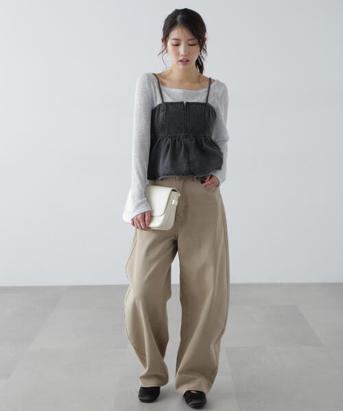 FREE'S MART（フリーズマート）の「◆ペプラムギャザーデニムビスチェ（その他トップス・レディース・ブルー系その他5/ブラック系その他/ブルー系その他・FREE）」の11枚目の写真