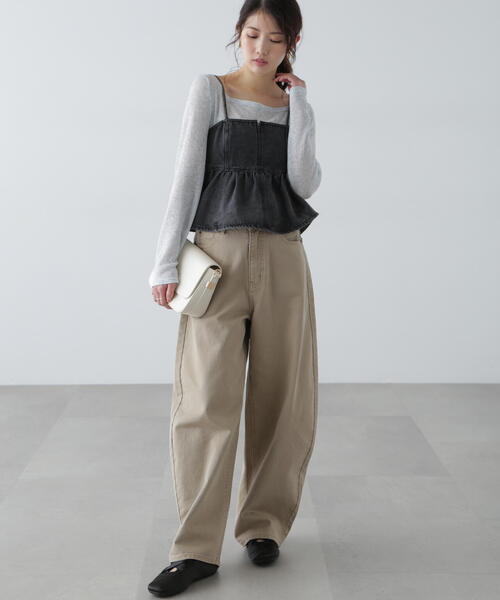 FREE'S MART（フリーズマート）の「◆ペプラムギャザーデニムビスチェ（その他トップス・レディース・ブルー系その他5/ブラック系その他/ブルー系その他・FREE）」の12枚目の写真