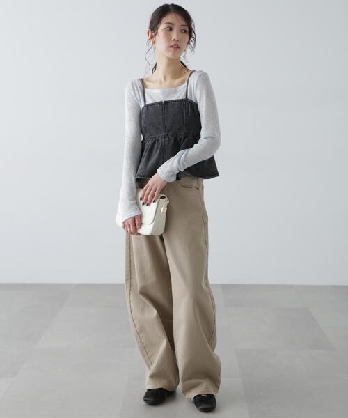 FREE'S MART（フリーズマート）の「◆ペプラムギャザーデニムビスチェ（その他トップス・レディース・ブルー系その他5/ブラック系その他/ブルー系その他・FREE）」の13枚目の写真