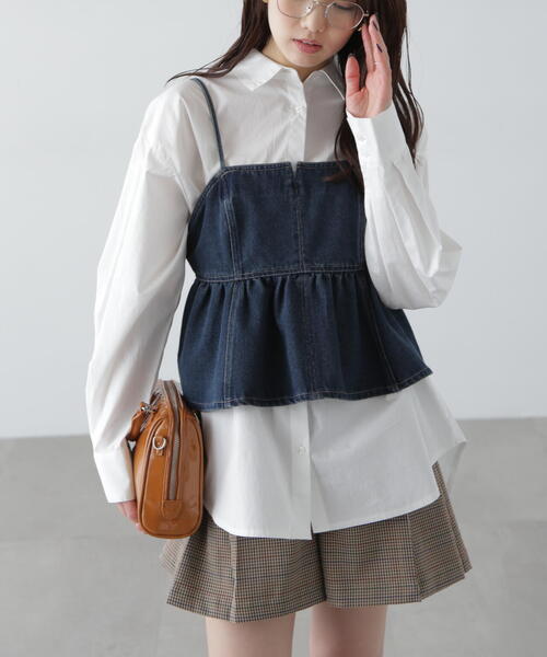 FREE'S MART（フリーズマート）の「◆ペプラムギャザーデニムビスチェ（その他トップス・レディース・ブルー系その他5/ブラック系その他/ブルー系その他・FREE）」の20枚目の写真