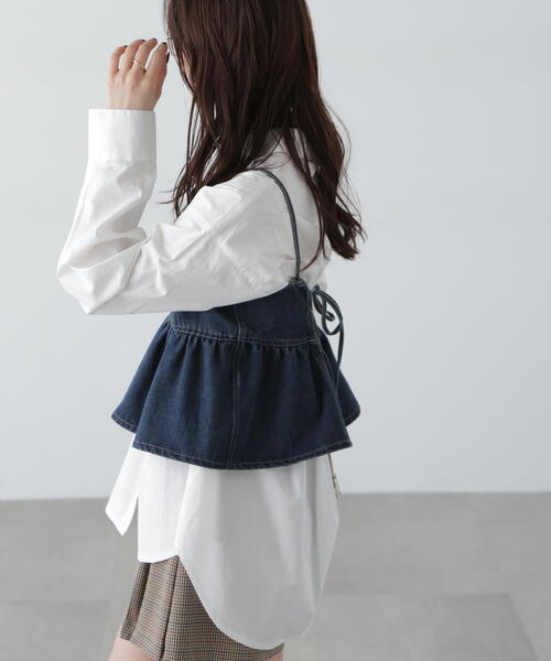 FREE'S MART（フリーズマート）の「◆ペプラムギャザーデニムビスチェ（その他トップス・レディース・ブルー系その他5/ブラック系その他/ブルー系その他・FREE）」の22枚目の写真