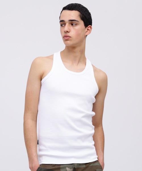 DAILY/デイリー》RIB TANK TOP BACK CROSS / デイリーウェア リブ