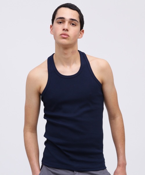 DAILY/デイリー》RIB TANK TOP BACK CROSS / デイリーウェア リブ