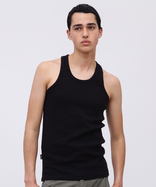 【新品未開封】 ウエーブリブアクティブタンクトップ 黒 AVIREX（アヴィレックス）の「《DAILY/デイリー》RIB TANK TOP