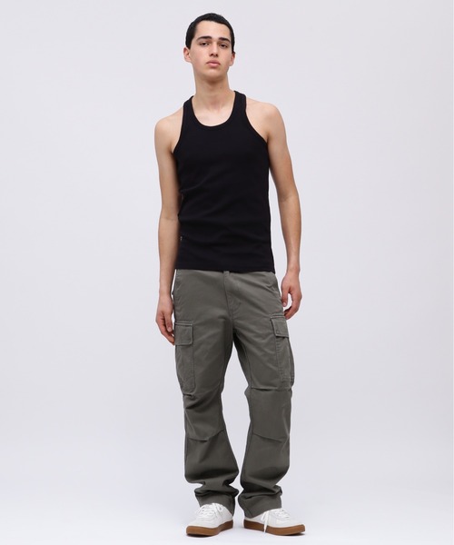 AVIREX(アヴィレックス)の「《DAILY/デイリー》RIB TANK TOP BACK CROSS / デイリーウェア リブ タンクトップ バッククロス / AVIREX / アヴィレックス(Tシャツ/カットソー・メンズ・チャコール/ブラック/オリーブ/ホワイト/グレー/ロイヤルブルー・SMALL/X-LARGE/LARGE/MEDIUM)」の17枚目の写真