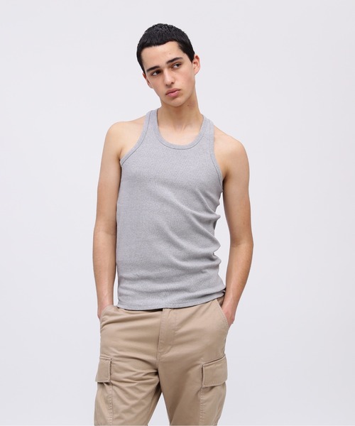 AVIREX(アヴィレックス)の「《DAILY/デイリー》RIB TANK TOP BACK CROSS / デイリーウェア リブ タンクトップ バッククロス / AVIREX / アヴィレックス(Tシャツ/カットソー・メンズ・チャコール/ブラック/オリーブ/ホワイト/グレー/ロイヤルブルー・SMALL/X-LARGE/LARGE/MEDIUM)」の18枚目の写真