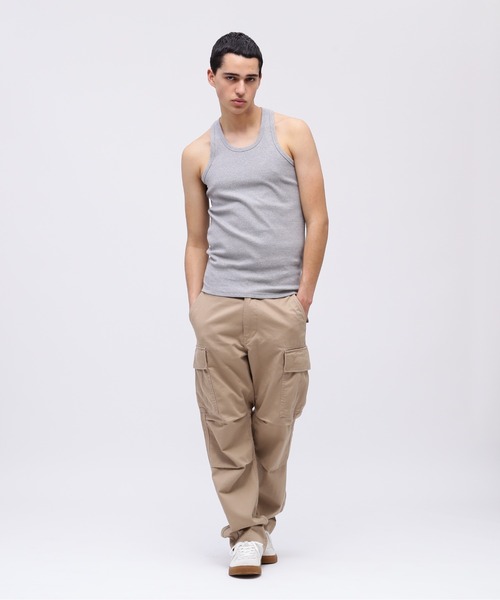 AVIREX(アヴィレックス)の「《DAILY/デイリー》RIB TANK TOP BACK CROSS / デイリーウェア リブ タンクトップ バッククロス / AVIREX / アヴィレックス(Tシャツ/カットソー・メンズ・チャコール/ブラック/オリーブ/ホワイト/グレー/ロイヤルブルー・SMALL/X-LARGE/LARGE/MEDIUM)」の19枚目の写真