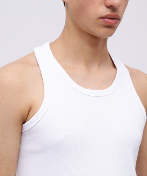 AVIREX(アヴィレックス)の「《DAILY/デイリー》RIB TANK TOP BACK CROSS / デイリーウェア リブ タンクトップ バッククロス / AVIREX / アヴィレックス(Tシャツ/カットソー・メンズ・チャコール/ブラック/オリーブ/ホワイト/グレー/ロイヤルブルー・SMALL/X-LARGE/LARGE/MEDIUM)」の11枚目の写真