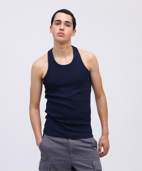 DAILY/デイリー》RIB TANK TOP BACK CROSS / デイリーウェア リブ
