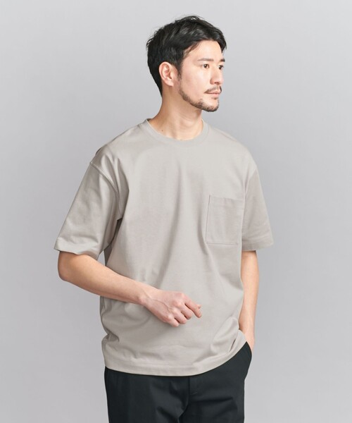 BEAUTY&YOUTH UNITED ARROWS（ビューティーアンドユースユナイテッドアローズ）の「【WEB限定 WARDROBE SMART】1ポケット 樽型 Tシャツ（Tシャツ/カットソー・メンズ・ブラック/ベージュ/ホワイト・S/M/L/XL）」の3枚目の写真