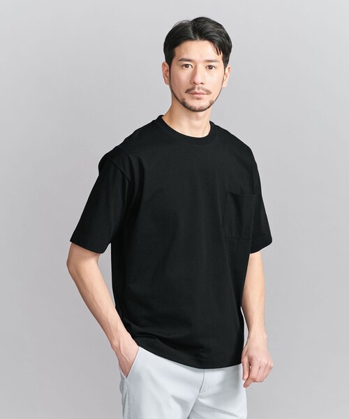 BEAUTY&YOUTH UNITED ARROWS（ビューティーアンドユースユナイテッドアローズ）の「【WEB限定 WARDROBE SMART】1ポケット 樽型 Tシャツ（Tシャツ/カットソー・メンズ・ブラック/ベージュ/ホワイト・S/M/L/XL）」の2枚目の写真
