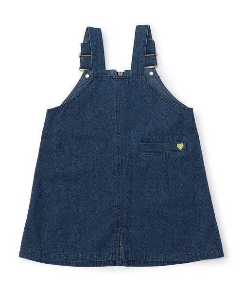 apres les cours(アプレレクール)の「【ジュニア対応】フロントジップハートポケットジャンスカ(ジャンパースカート・キッズ・カーキ/インディゴブルー・140/130/80/120/110/100/90)」の14枚目の写真