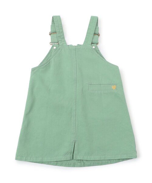 apres les cours(アプレレクール)の「【ジュニア対応】フロントジップハートポケットジャンスカ(ジャンパースカート・キッズ・カーキ/インディゴブルー・140/130/80/120/110/100/90)」の15枚目の写真