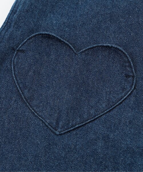 apres les cours(アプレレクール)の「【ジュニア対応】フロントジップハートポケットジャンスカ(ジャンパースカート・キッズ・カーキ/インディゴブルー・140/130/80/120/110/100/90)」の19枚目の写真