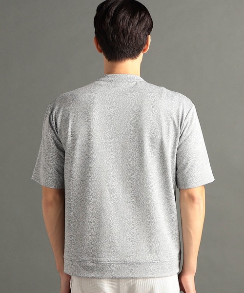 MONSIEUR NICOLE(ムッシュニコル)の「メランジジャカード リラックスフィット クルーネックTシャツ(Tシャツ/カットソー・メンズ・ブラック/ライトグレー/グレー×サックスブルー/ホワイト・LARGE/X-LARGE/MEDIUM)」の9枚目の写真
