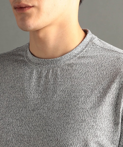 MONSIEUR NICOLE(ムッシュニコル)の「メランジジャカード リラックスフィット クルーネックTシャツ(Tシャツ/カットソー・メンズ・ブラック/ライトグレー/グレー×サックスブルー/ホワイト・LARGE/X-LARGE/MEDIUM)」の11枚目の写真