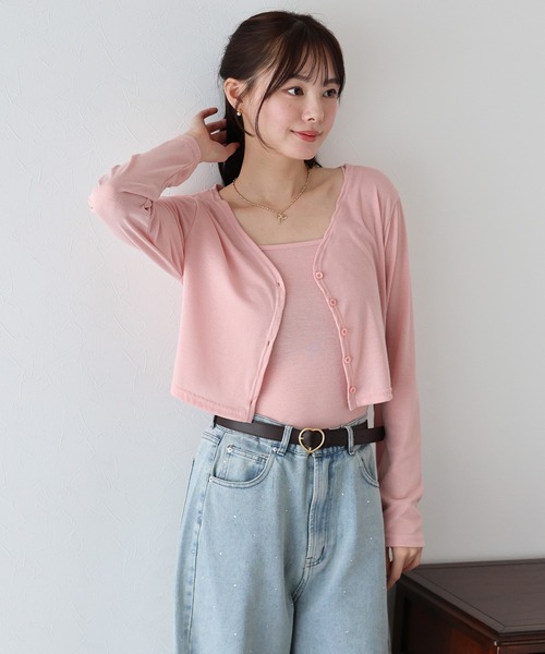 BLUEEAST(ブルーイースト)の「キャミソール&カーデアンサンブル(アンサンブル・レディース・ホワイト/ピンク/ブラック・MEDIUM)」の18枚目の写真