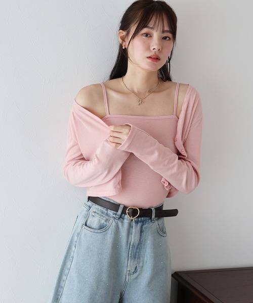 BLUEEAST(ブルーイースト)の「キャミソール&カーデアンサンブル(アンサンブル・レディース・ホワイト/ピンク/ブラック・MEDIUM)」の19枚目の写真