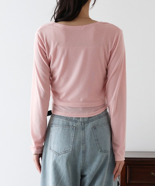 BLUEEAST(ブルーイースト)の「キャミソール&カーデアンサンブル(アンサンブル・レディース・ホワイト/ピンク/ブラック・MEDIUM)」の8枚目の写真