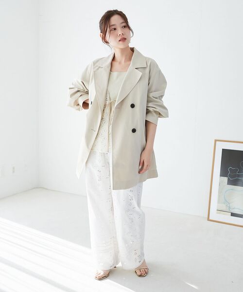 le.coeur blanc（ルクールブラン）の「《手洗い可能》フラワーレースジレベスト（ベスト・レディース・アイボリー/ブラック・38）」の18枚目の写真