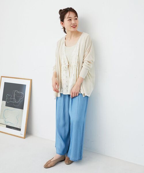 le.coeur blanc（ルクールブラン）の「《手洗い可能》フラワーレースジレベスト（ベスト・レディース・アイボリー/ブラック・38）」の21枚目の写真