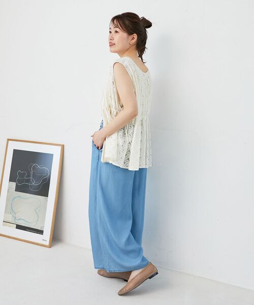 le.coeur blanc（ルクールブラン）の「《手洗い可能》フラワーレースジレベスト（ベスト・レディース・アイボリー/ブラック・38）」の22枚目の写真