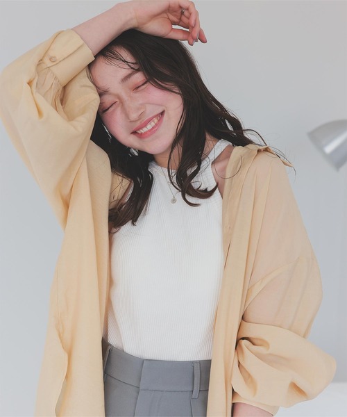 titivate（ティティベイト）の「ホルターネックタンクトップ（タンクトップ・レディース・オフホワイト/ブラック/ピンク/シルバー・M）」の9枚目の写真